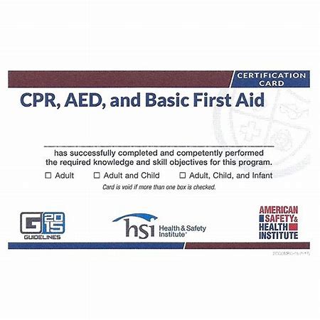 ASHI CPR/FIRST AID $95